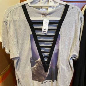 Vintage LF furst of a kind lace up wolf shirt